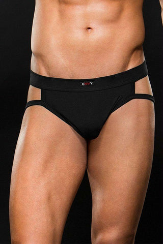 Black Elastic Sport Jock in L-XL