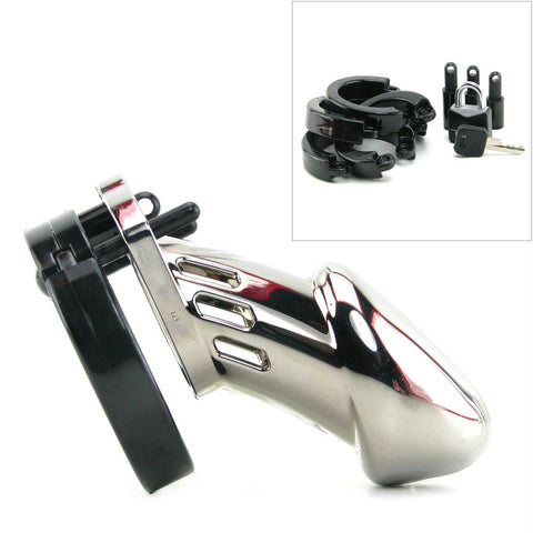 Male Chastity Device Chrome in 3 1-4 Inch