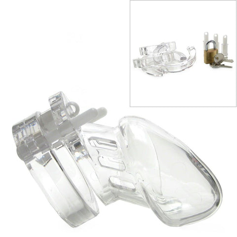 CB-6000S Male Chastity Device Clear in 2 1-2 Inch