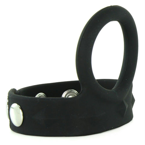 Large Tri-Snap Scrotum Support Ring in Black