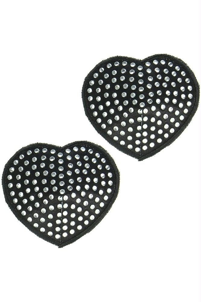 Rhinestone Heart Pasties in OS