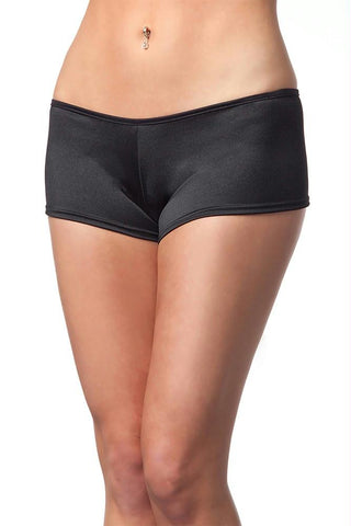 Black Lycra Booty Shorts in OS