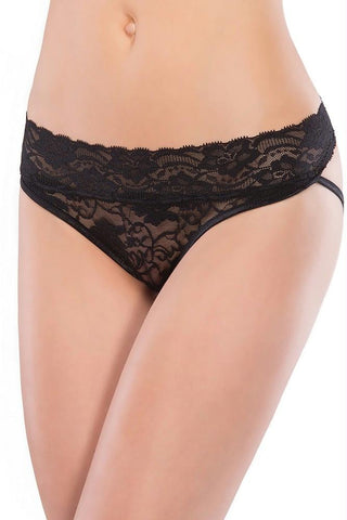 Strappy Black Lace Panty in OSXL