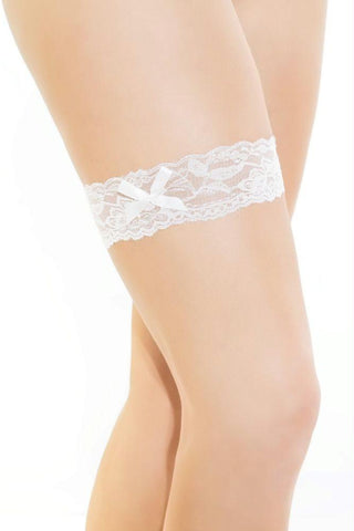 Floral White Lace Leg Garter in OS
