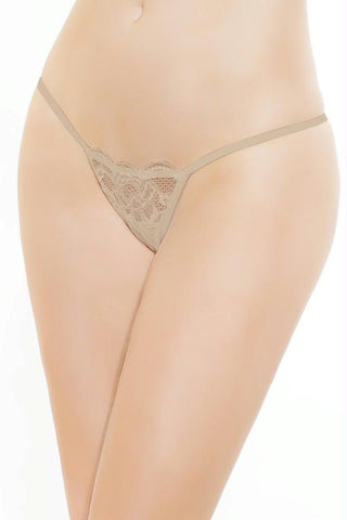 Perfectly Nude Floral Lace G-String in OS