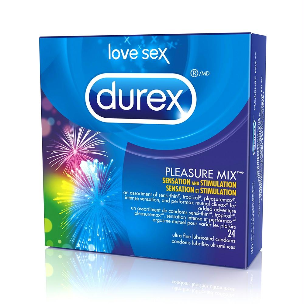 Pleasure Mix Latex Condoms in 24 Pack