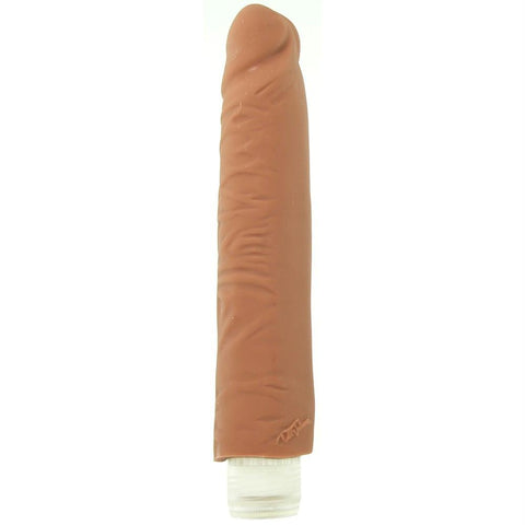 9 Inch ULTRASKYN Shakin' D Vibrating Dildo in Caramel