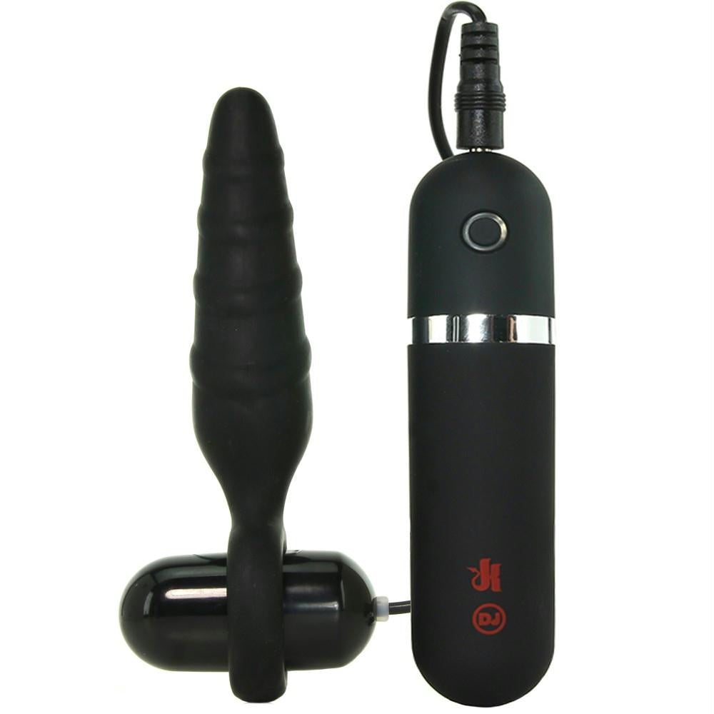 Everything Butt Vibrating Silicone Plug in Black