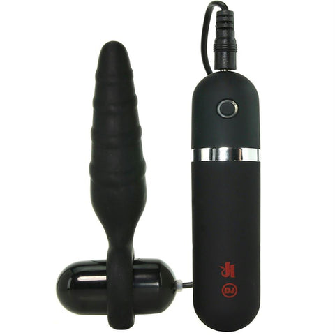 Everything Butt Vibrating Silicone Plug in Black