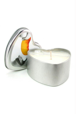 Edible Massage Oil Heart Candle 4.7oz-133g in Peach