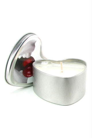 Edible Massage Oil Heart Candle 4.7oz-133g in Cherry