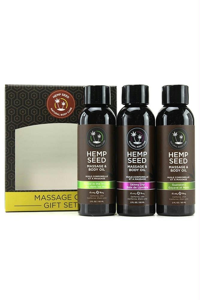 Hempseed Massage Oil Gift Set in 2oz-59mL x 3
