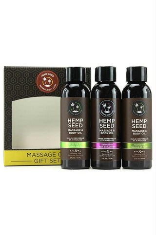 Hempseed Massage Oil Gift Set in 2oz-59mL x 3