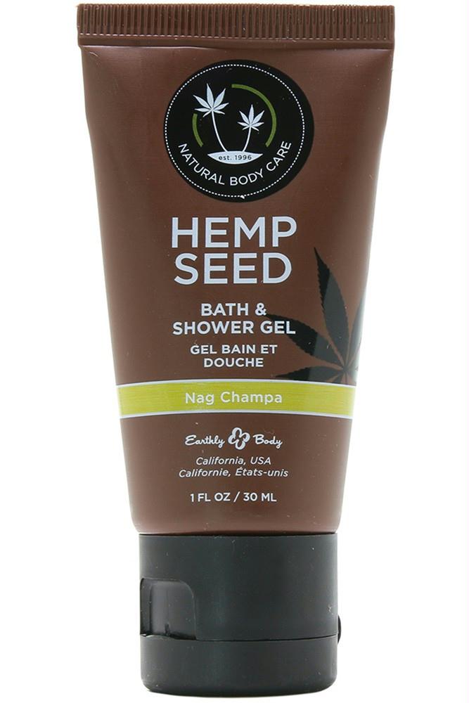 Nag Champa Hemp Seed Bath & Shower Gel in 1oz-30ml