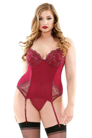 Joy Metallic Bustier and G-String in 3X-4X