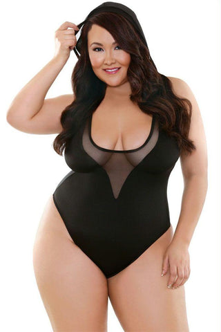 Olivia Hooded Playsuit in 1X-2X