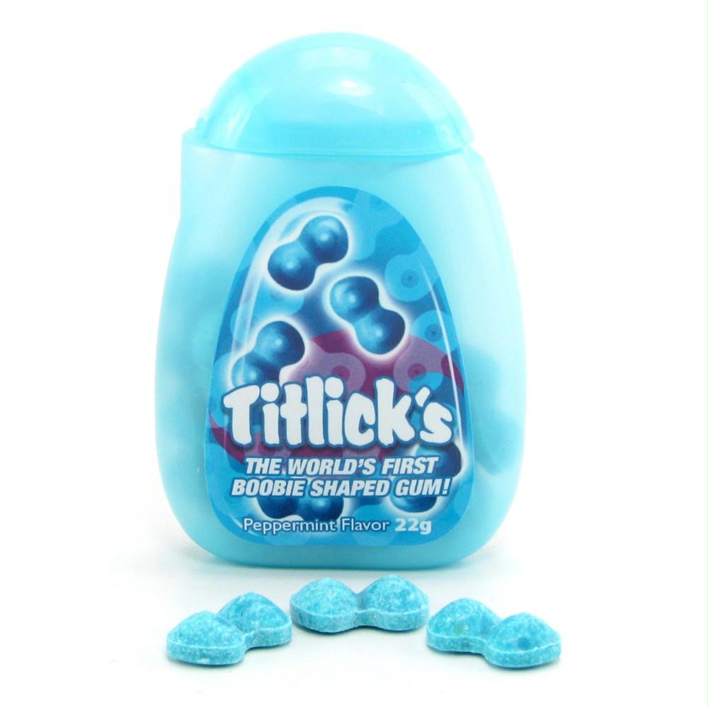 Titlicks Boobie Shaped Gum in Peppermint
