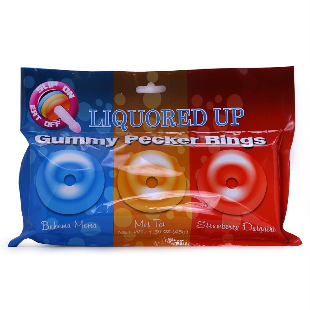 Liquored Up Gummy Pecker Rings in 3 Pack