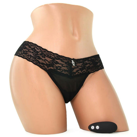 Wireless Remote Vibrating Black Panties in S-M
