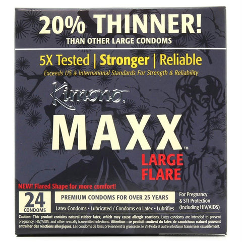 Kimono Maxx Large Flare Condoms in 24 Pack