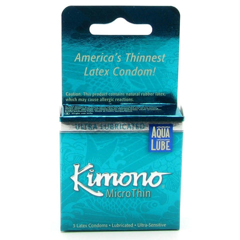 MicroThin Aqua Lube Condoms in 3 Pack
