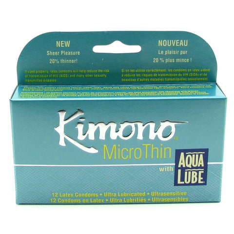 MicroThin Aqua Lube Condoms in 12 Pack