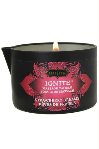 Ignite Massage Candle 6oz-170g in Strawberry Dreams