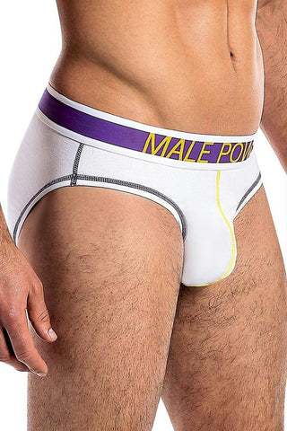 Pure Energy White Sport Brief in L