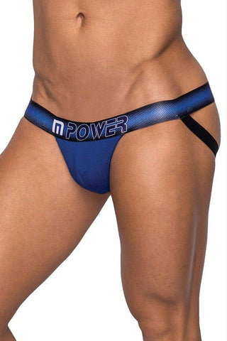 Navy Blue Bareback Jock Pocket Pouch in L-XL