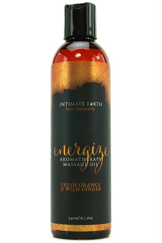Energize Orange & Wild Ginger Massage Oil in 8oz-240ml