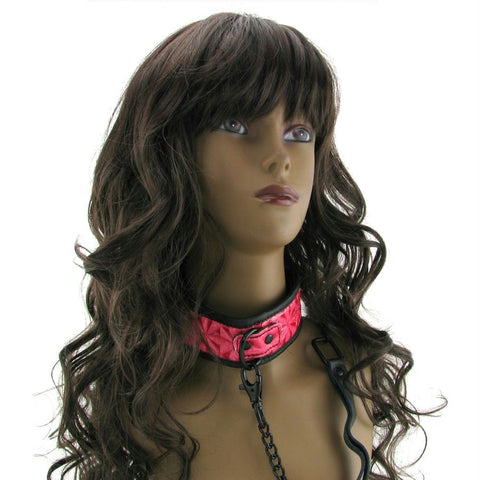 Sinful Collar with Leash in Pink