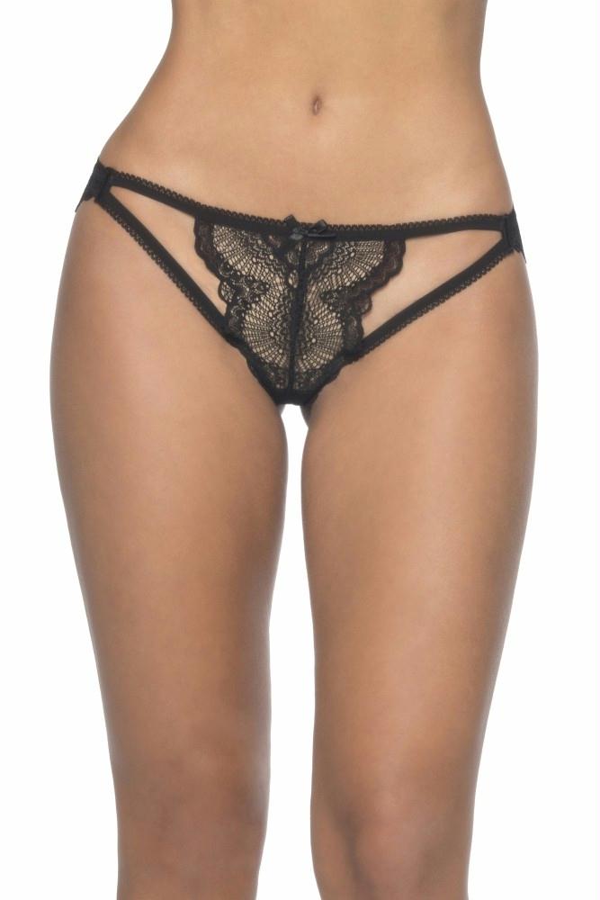 Black Lace Corset Panty in S-M