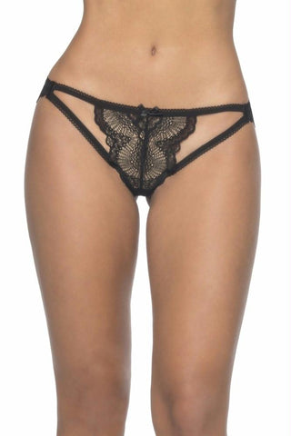 Black Lace Corset Panty in S-M