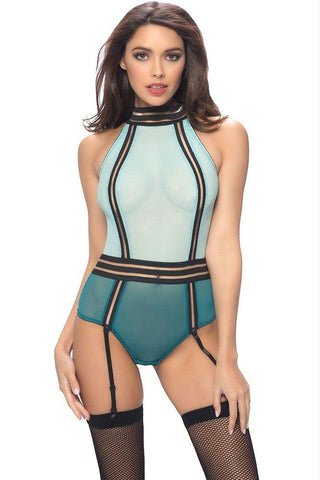 Oceanic Sheer Mesh Teddy in L-XL
