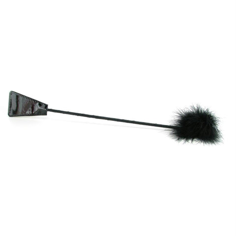 Fetish Fantasy Feather Crop in Black