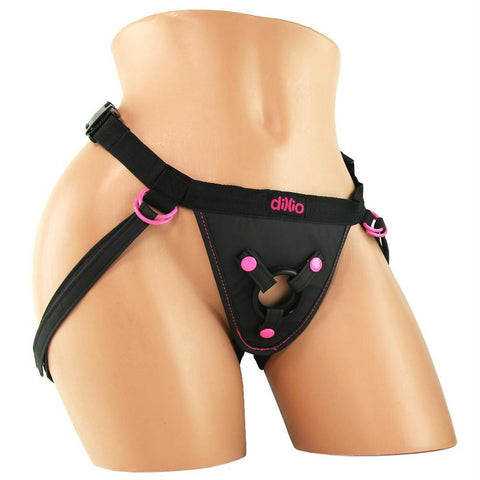 Dillio Perfect Fit Harness in Black-Pink