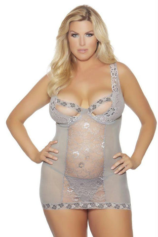 Midnight Dream Chemise and Panty in 1X