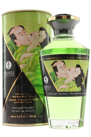 Aphrodisiac Warming Oil 3.5oz-100ml in Midnight Sorbet