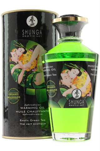 Aphrodisiac Warming Oil 3.5oz-100ml in Exotic Green Tea