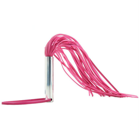 Ouch! Whip with Metal Handle in Pink