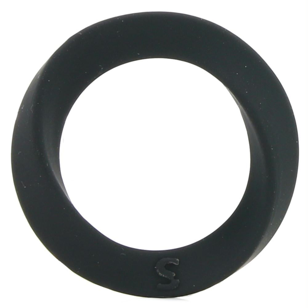 Infinity Thin Medium Silicone Cock Ring in Black