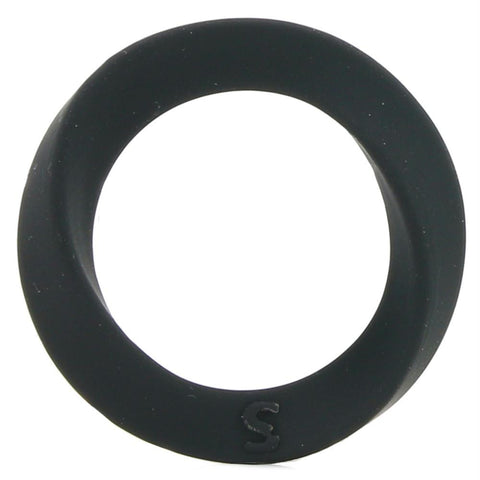 Infinity Thin Medium Silicone Cock Ring in Black