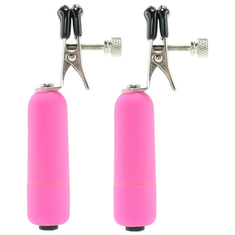 Ouch! Vibrating Nipple Clamps in Pink