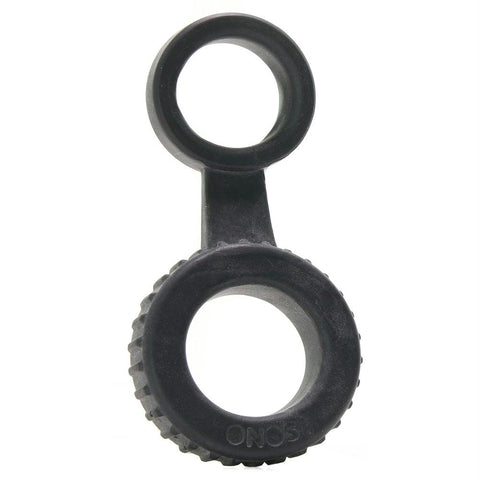 SONO No.47 Cock Ring with Ball Strap in Black