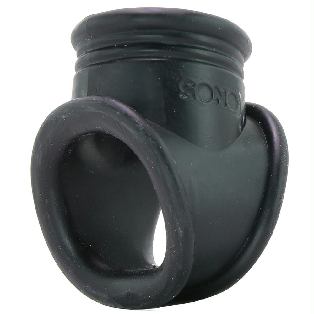 SONO No.48 Cock Ring with Ball Strap in Black