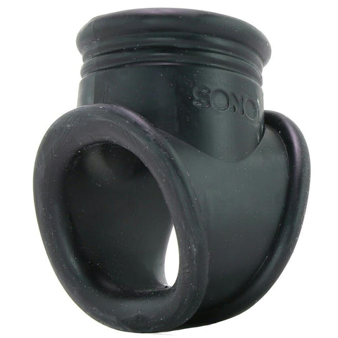 SONO No.48 Cock Ring with Ball Strap in Black