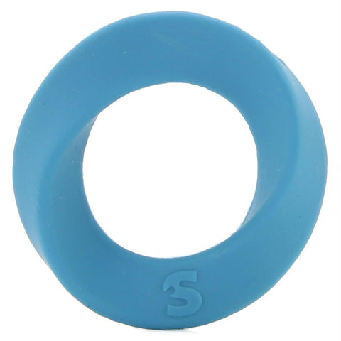 Infinity Large Silicone Cock Ring in Blue