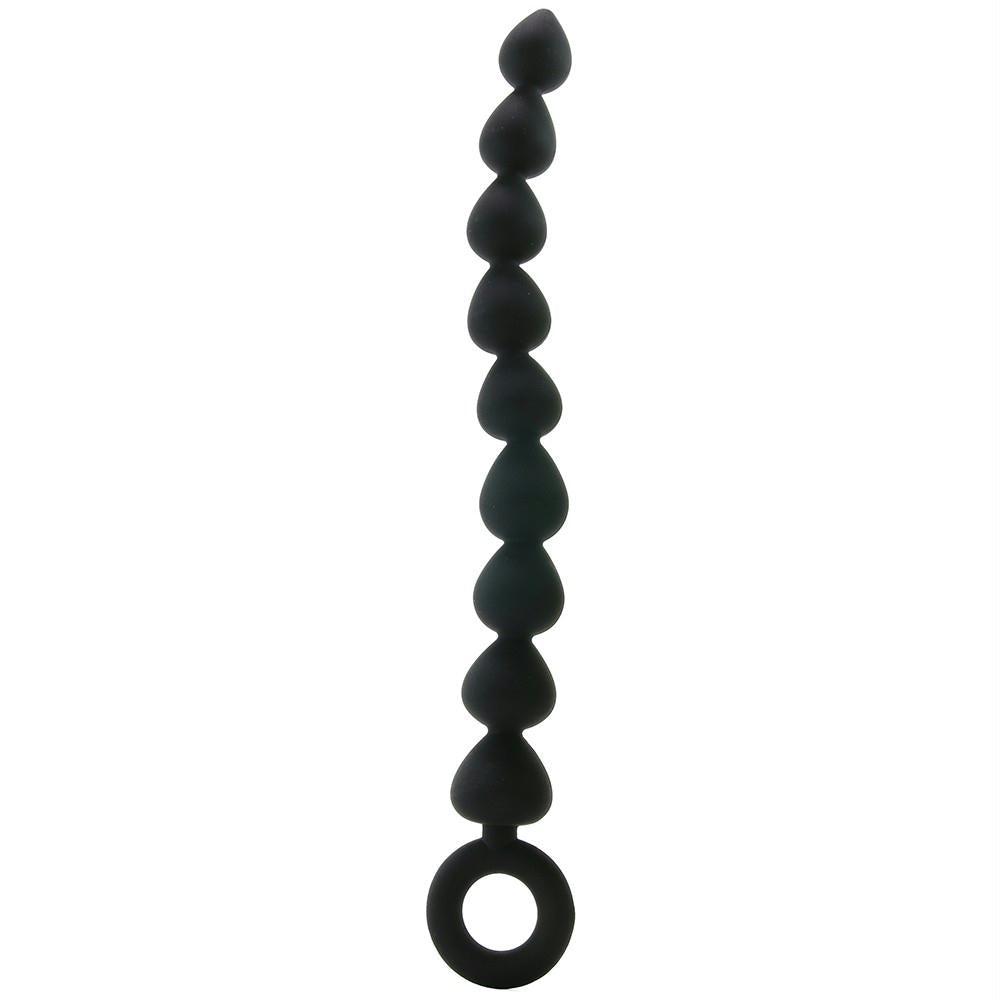 Silicone Anal Bead Chain in Black