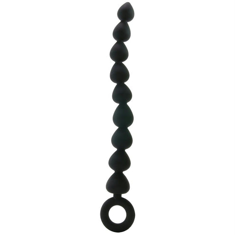Silicone Anal Bead Chain in Black