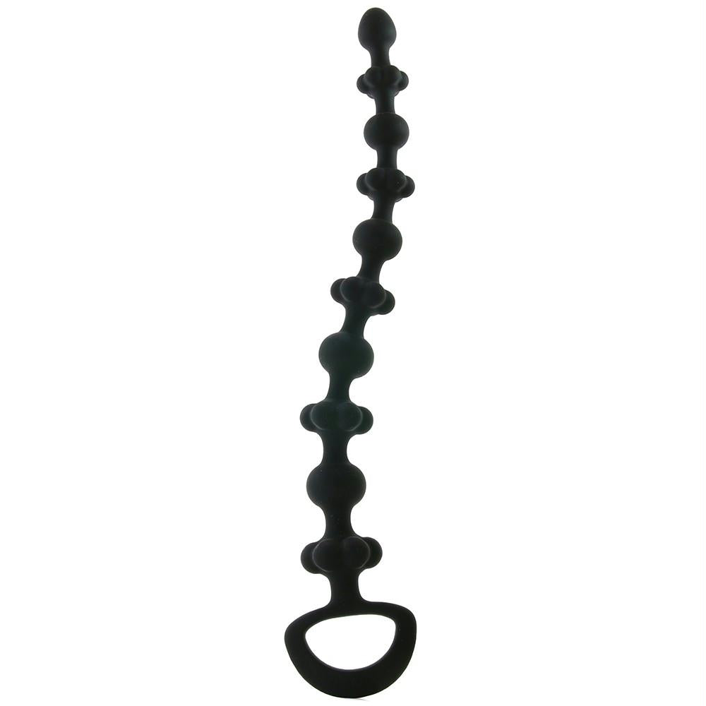 Royal Chain Silicone Anal Beads in Black
